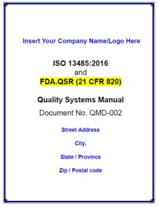 Iso 13485 2016 With Fda Qsr 21cfr820 Qms Iso 13485 Store